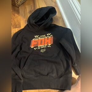Boys Youth Small Fox Racing Black Hoodie great preowned condition